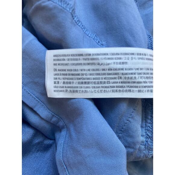 Abercrombie & Fitch One Shoulder Dress Sz Small Tall Crepe Ruched Blue NWT - Picture 11 of 11